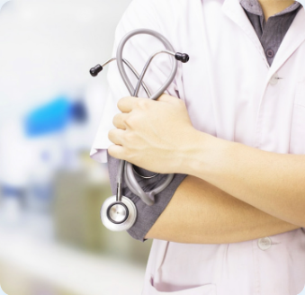 Doctor holding a stethoscope
